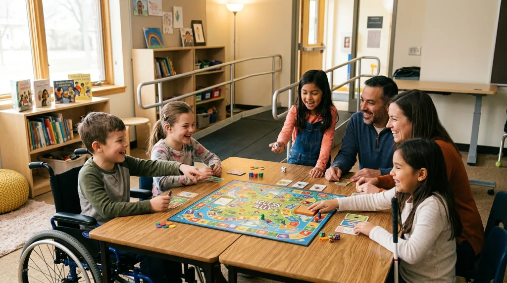 découvrez un jeu pédagogique ludique pour sensibiliser au handicap tout en s'amusant. une approche interactive pour comprendre et promouvoir l'inclusion dès le plus jeune âge.